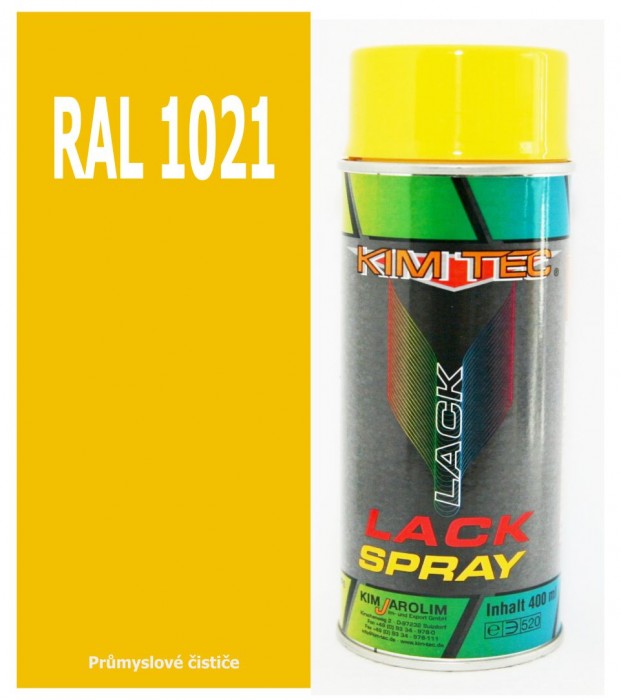 žžžKim-Tec Akrylová barva kadmiově žlutá RAL 1021 sprej 400ml