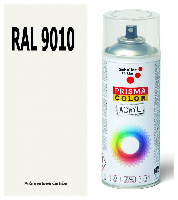 Schuller Eh'klar Sprej bílý matný 400ml, odstín RAL 9010M barva bílá matná, PRISMA COLOR 91003