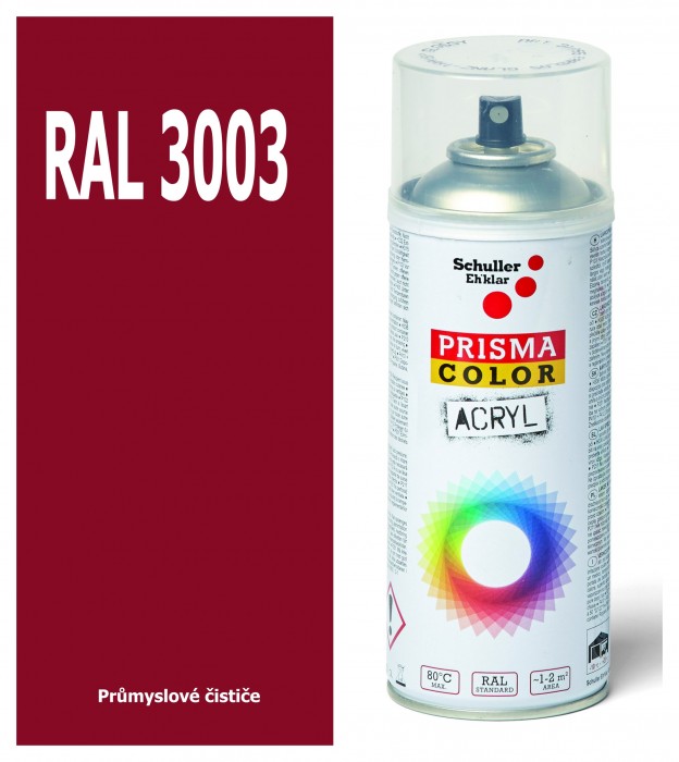 Schuller Eh'klar Sprej červený lesklý 400ml, odstín RAL 3003 barva červená rubínová lesklá, PRISMA COLOR 91028